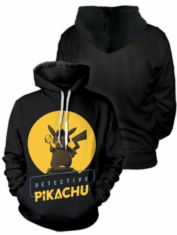 Detective Pikachu Silhouette Unisex Pullover Hoodie 1