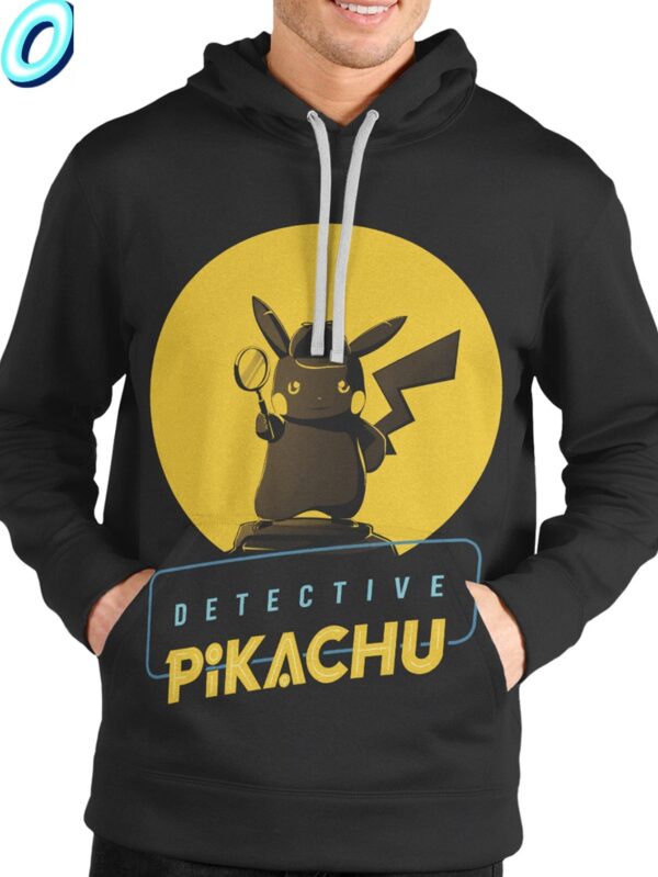 Detective Pikachu Silhouette Unisex Pullover Hoodie 2