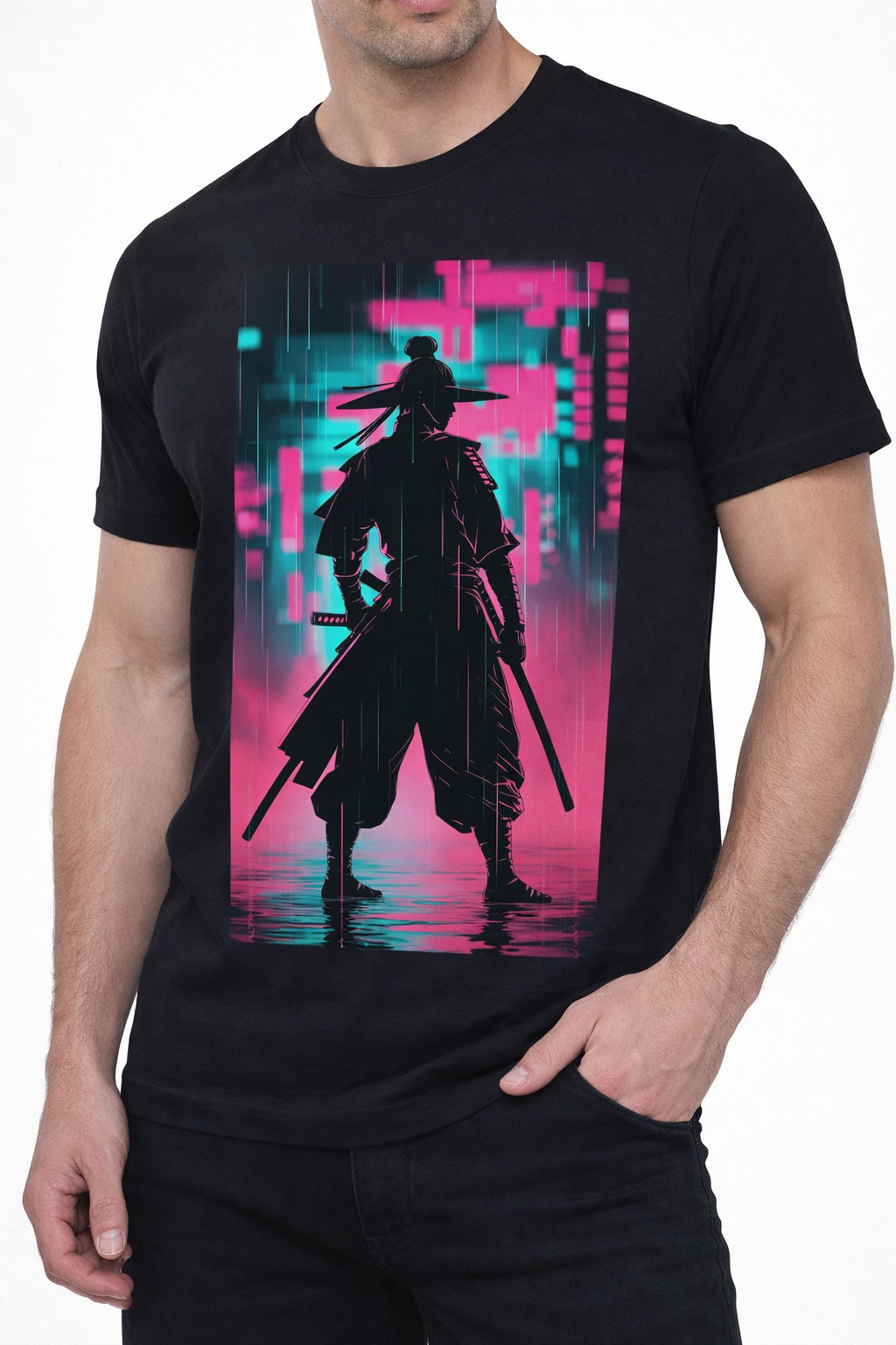 Cyber Ronin Samurai Graphic Tee
