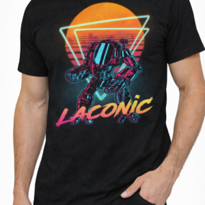 Neon Horizon Robot Tee